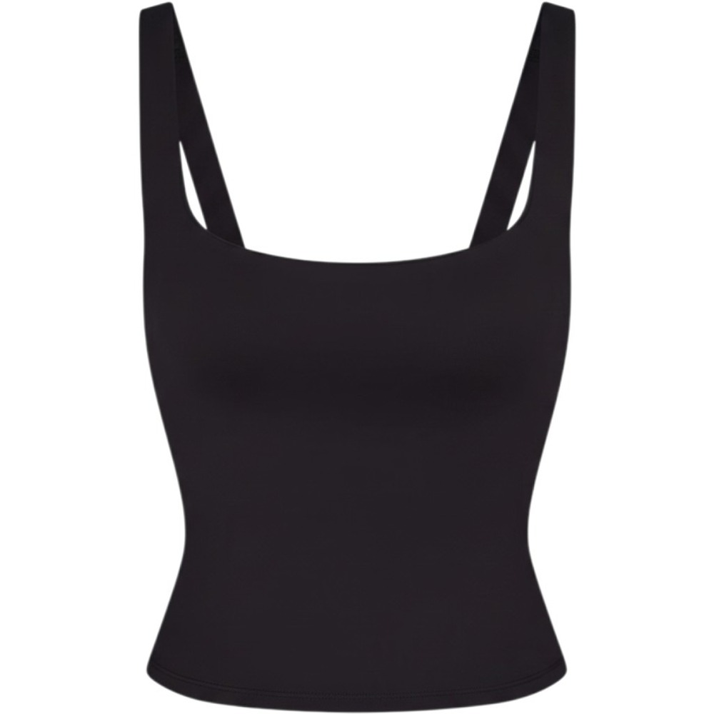 Skims x Nike Matte Square Neck Tank Obsidian Black TP-TNK-2728 Medium